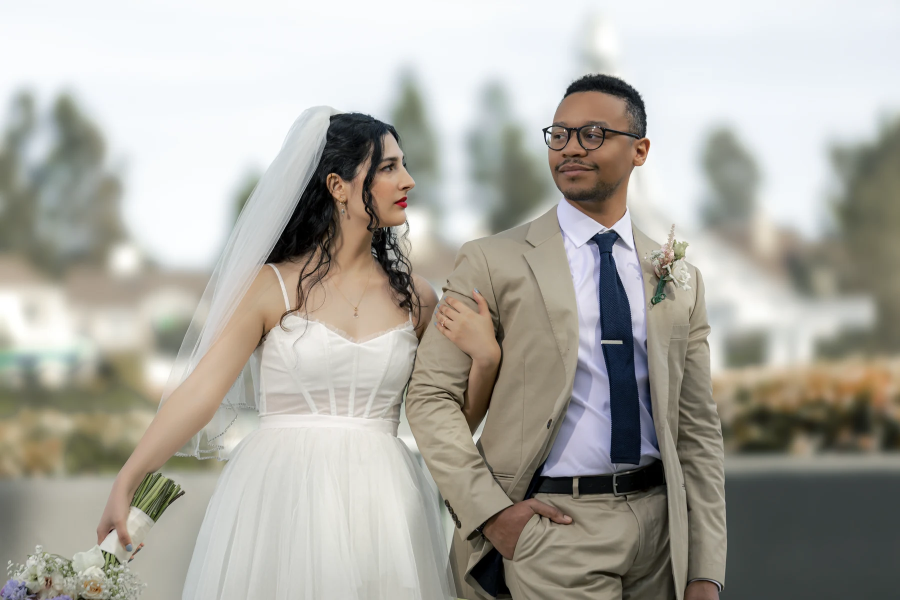 A Los Angeles wedding couple sharing a last dance as the photographer captures the final reception moments before packing up for the night